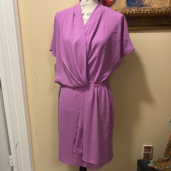 Trina Turk Dresses & Skirts - 💜Trina Turk Cross front drape detail elastic waist Flutter Sleeves dress